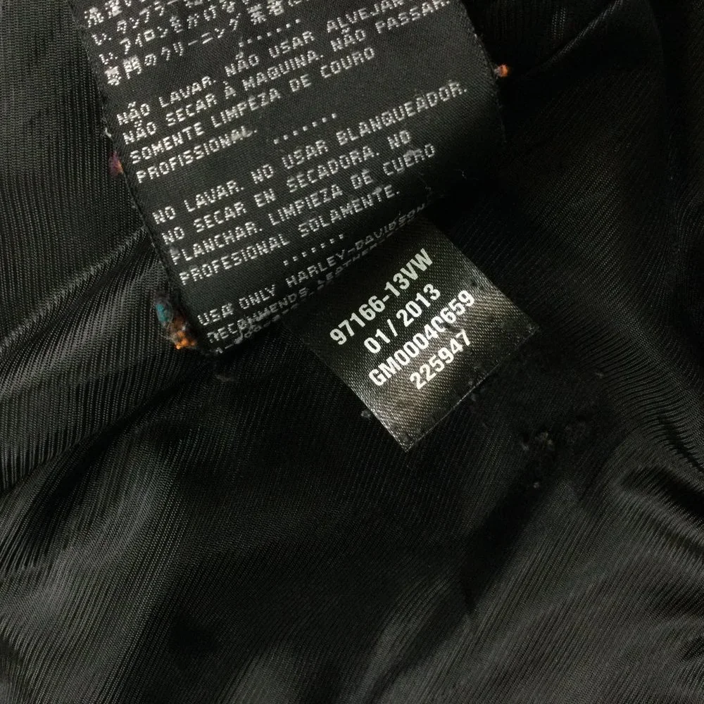 Harley Davidson Valley Motorcycle Jacket Black Leather Womens Size 1W 97166-13VW - Picture 10 of 12